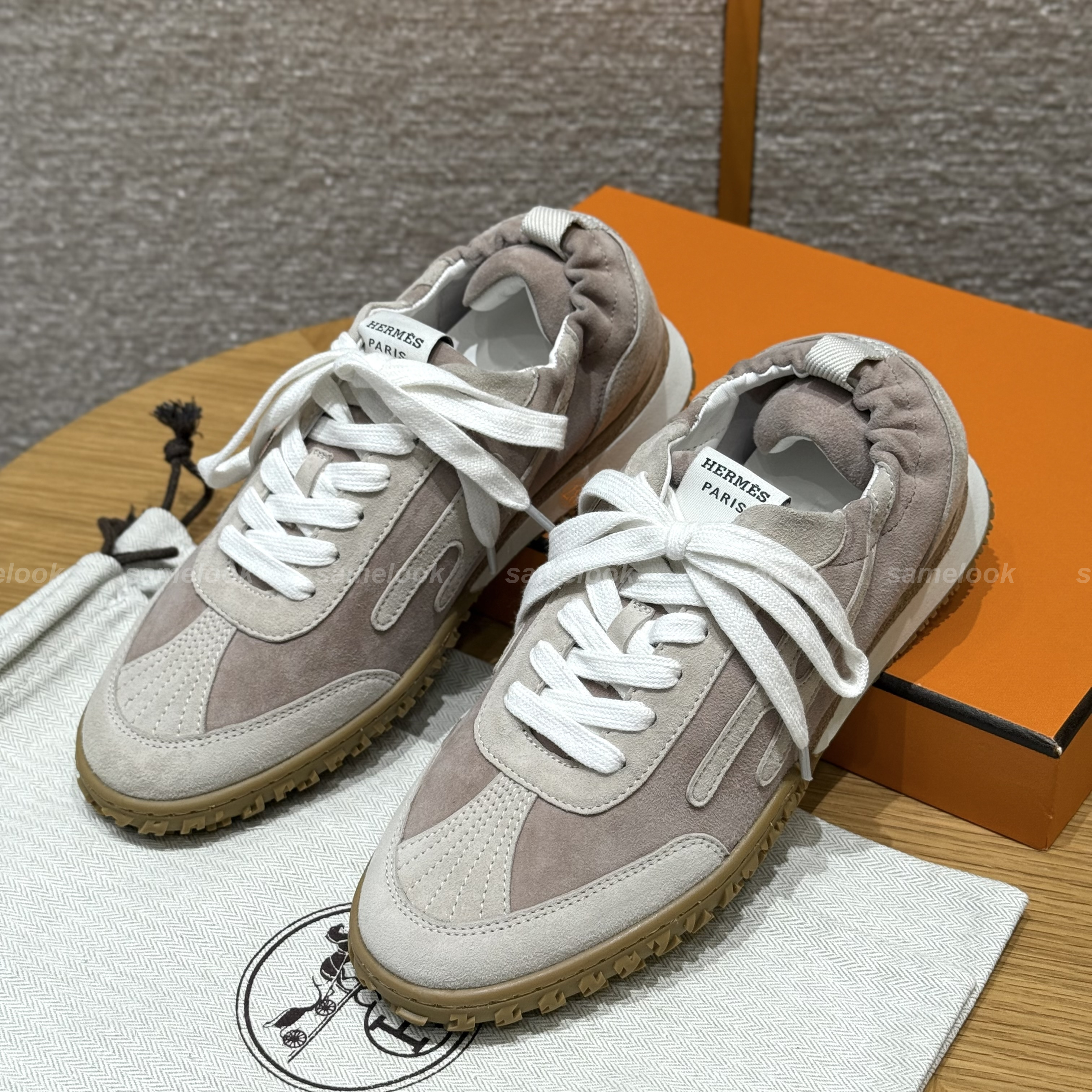 올수공 에르메스 JET 스니커즈 베이지 레스퀴스 (여성)